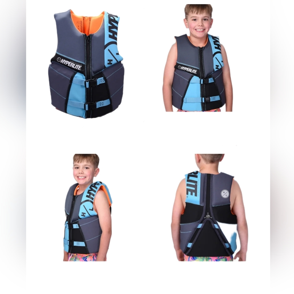 Hyperlite youth Life Vest Kids Large 55lbs to 88 lbs camouflage
